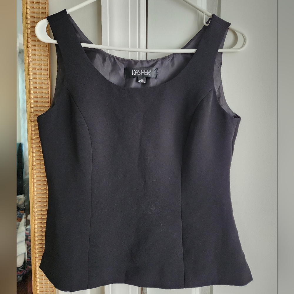Kasper sleeveless black tank- for work or formal  or night out - size 4